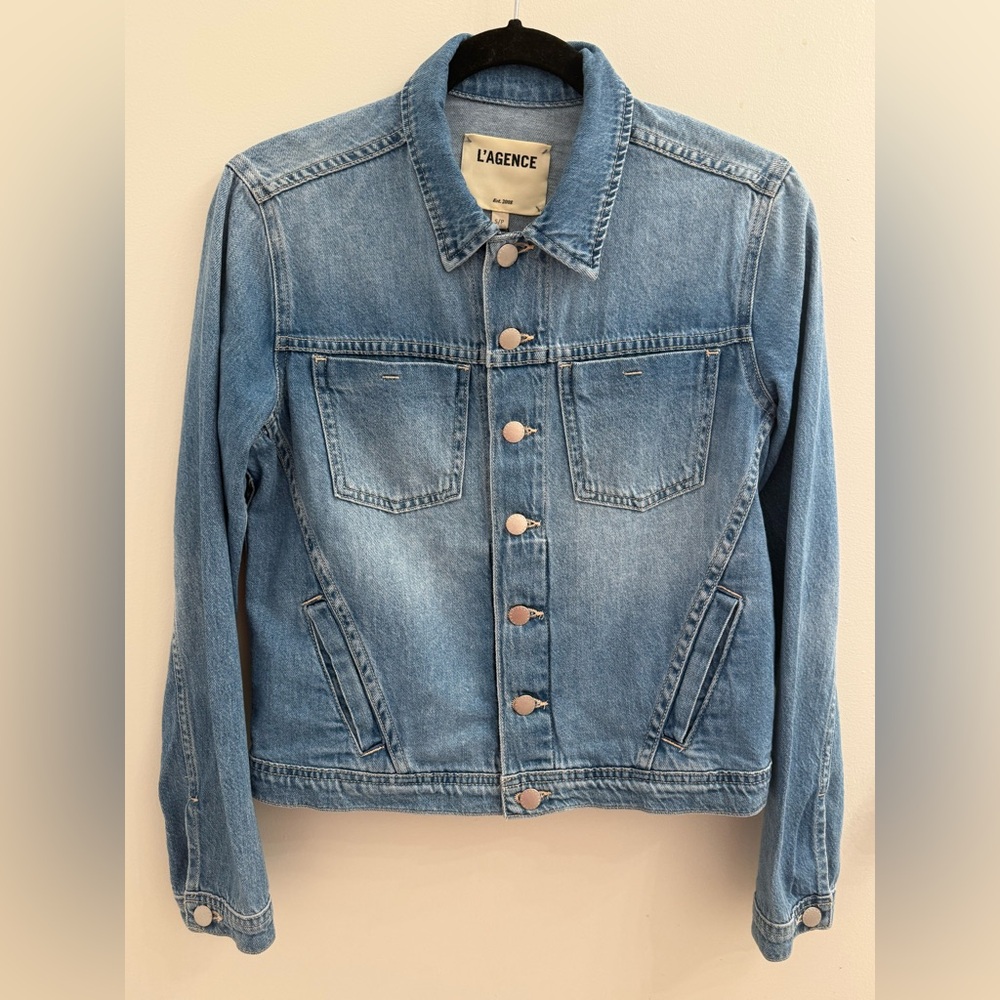 L'AGENCE Light Blue Jean Jacket